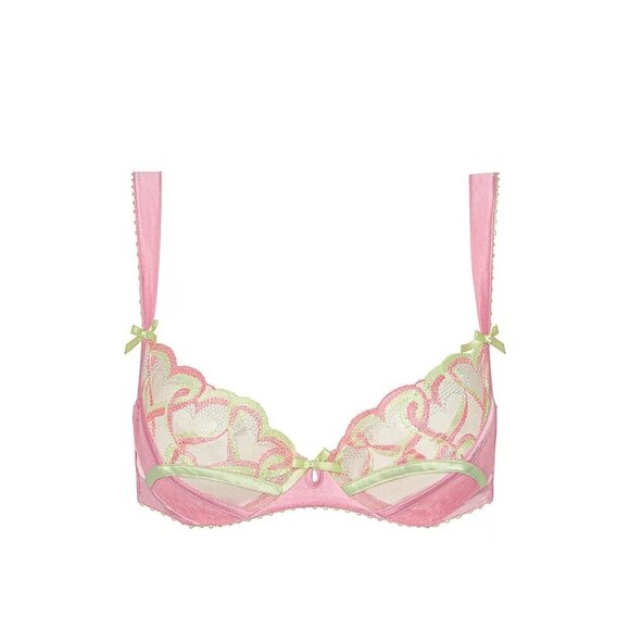 NWT For Love & Lemons x Victoria's Secret Hugging Hearts embroidery bra, XS - Picture 7 of 14